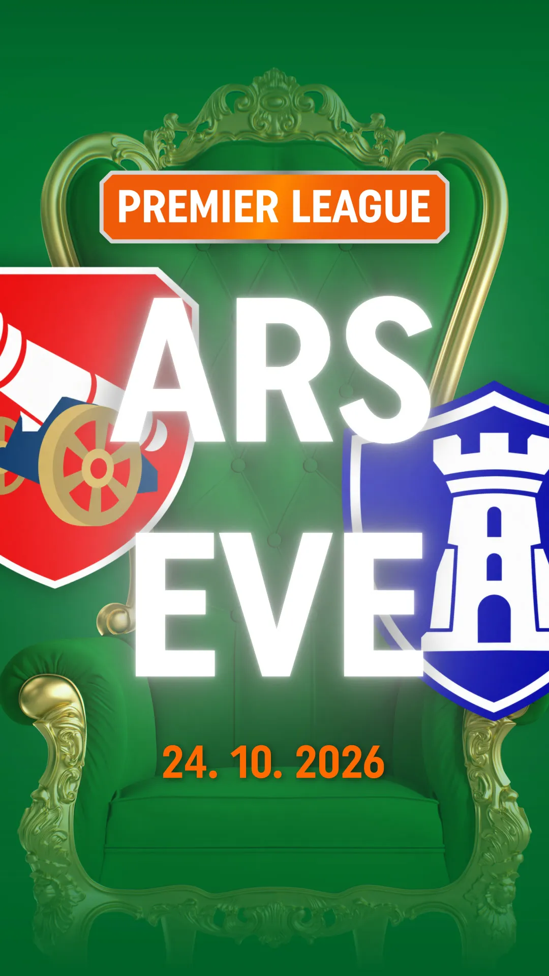 Premier League duel Arsenal tegen Everton met datum 24 oktober 2026