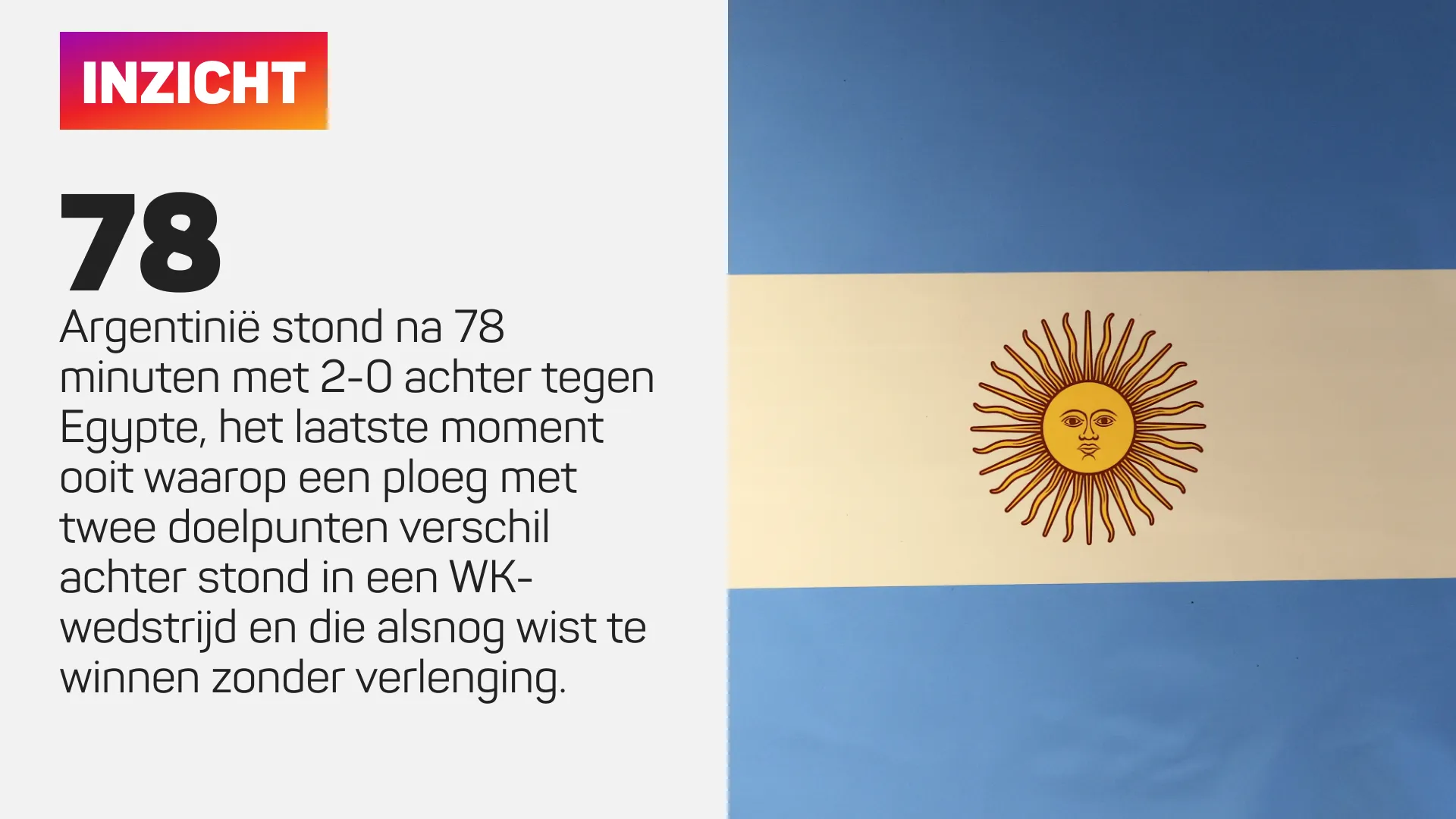 Inzicht over Argentinië en WK-wedstrijd met vlag van Argentinië