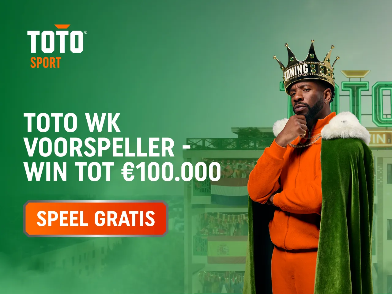 WK-voorspeller banner met tekst