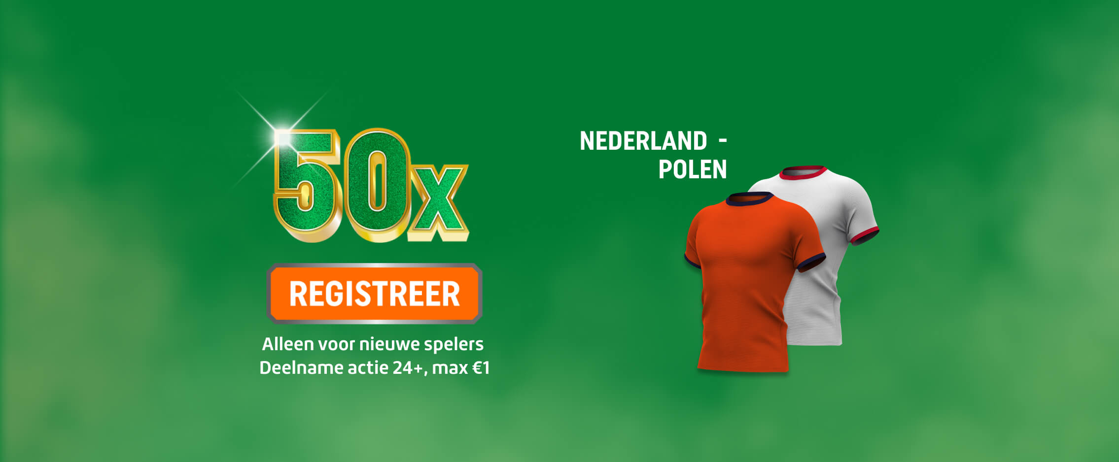 TOTO actie voor 50x je inleg met voetbalshirts van Nederland en Polen