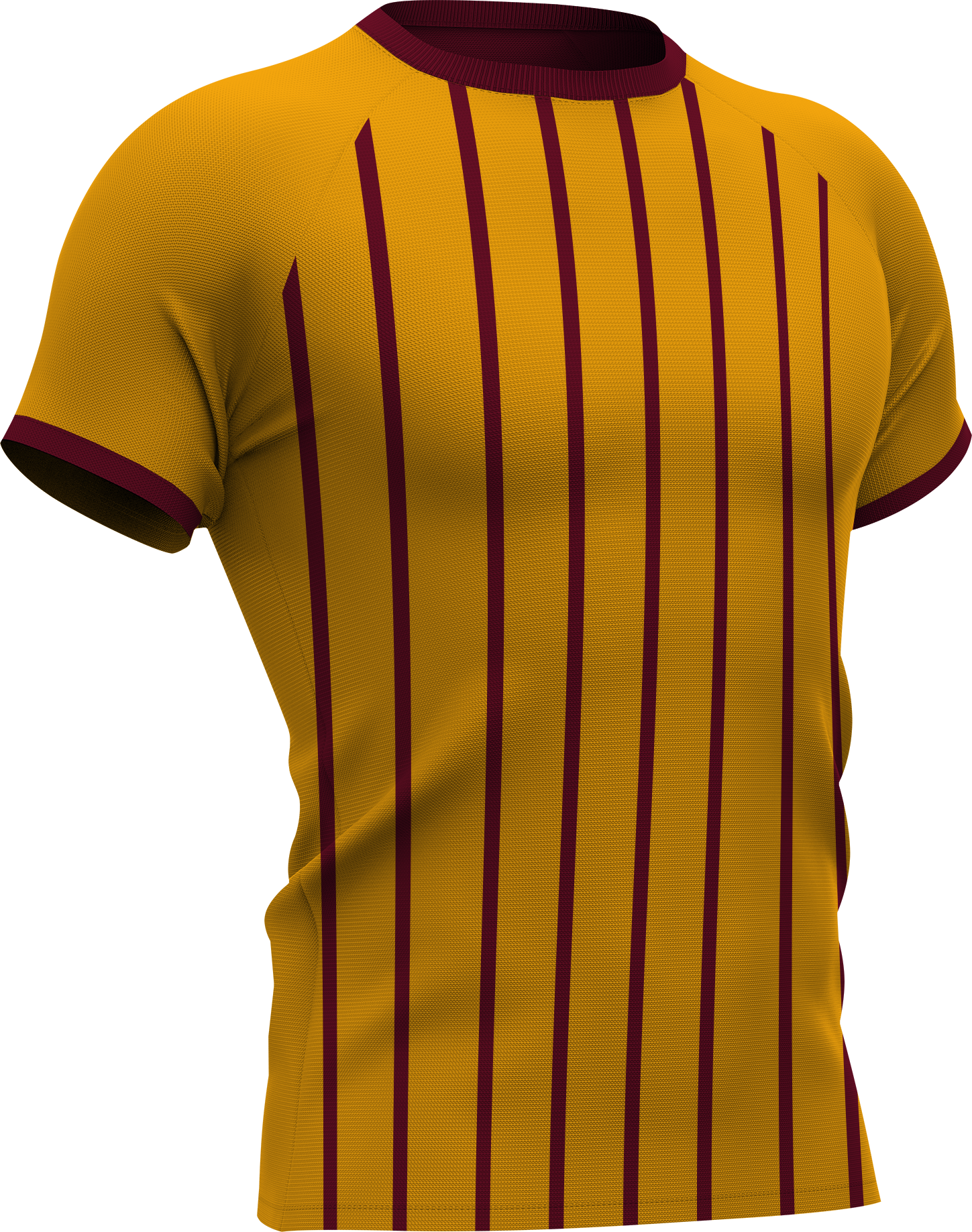 Geel shirt met maroon strepen voor TOTO Sport