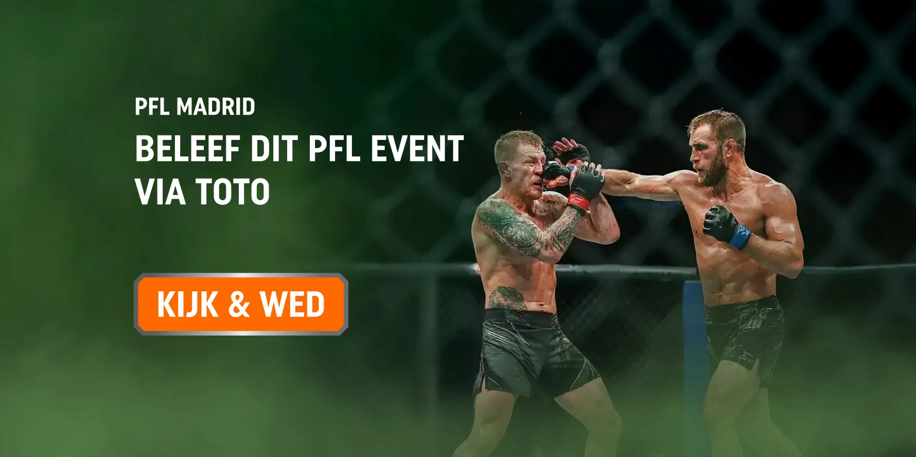 MMA-vechters in kooi tijdens PFL-gevecht