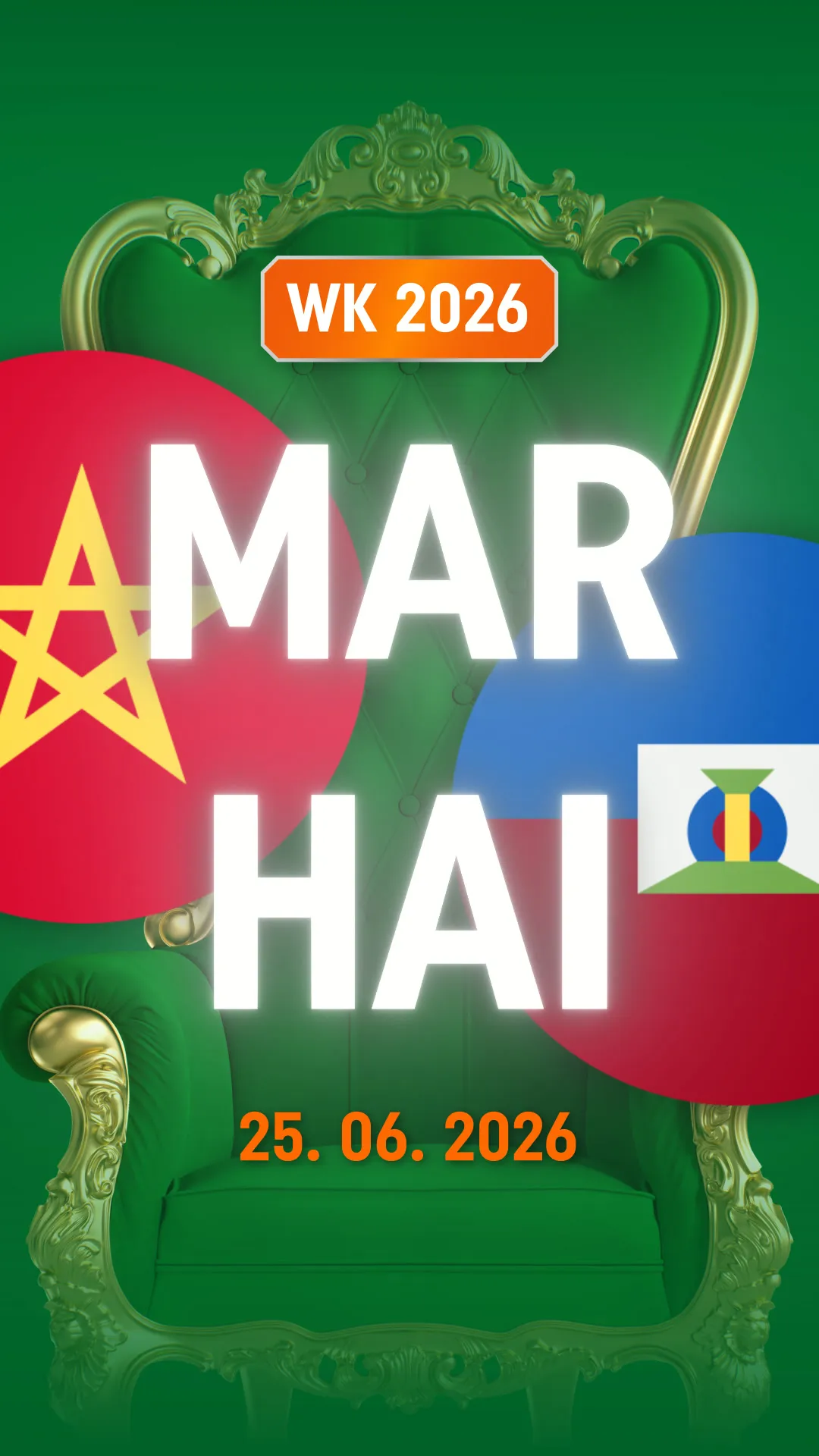 WK 2026 wedstrijd Marokko versus Comoren 25.06.2026