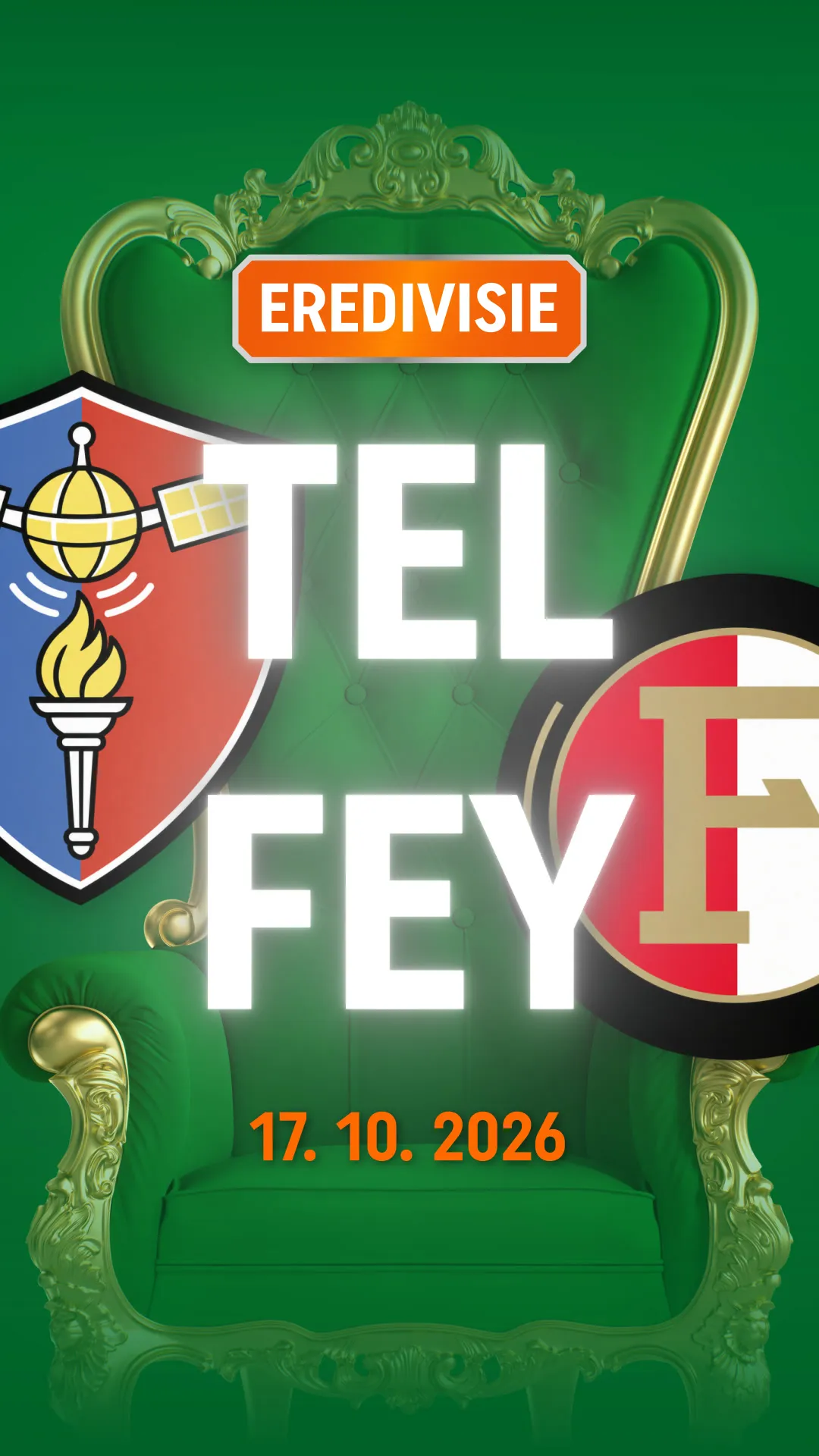 Eredivisie wedstrijd tussen FC Volendam en Feyenoord op 17 oktober 2026