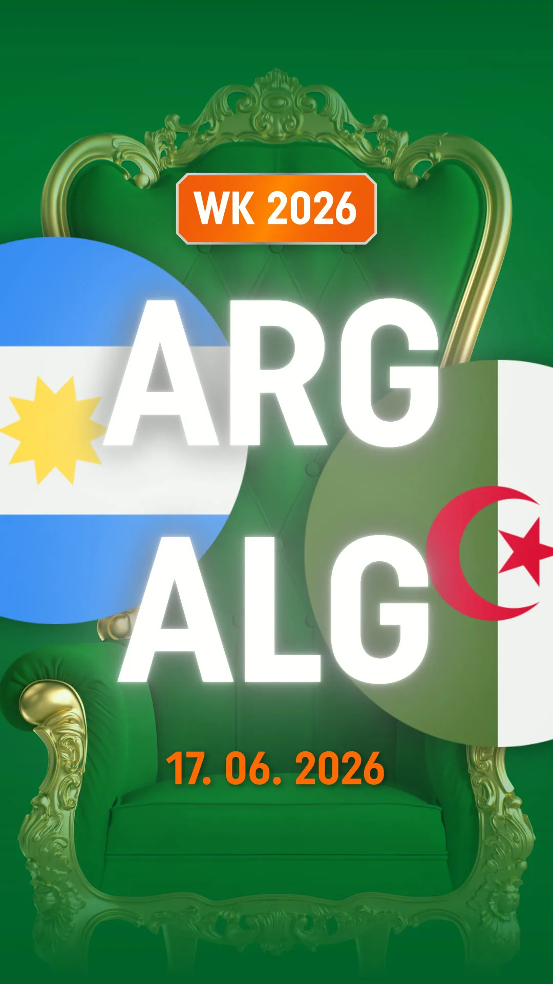 Wedstrijd WK 2026 Argentinië tegen Algerije op 17 juni 2026