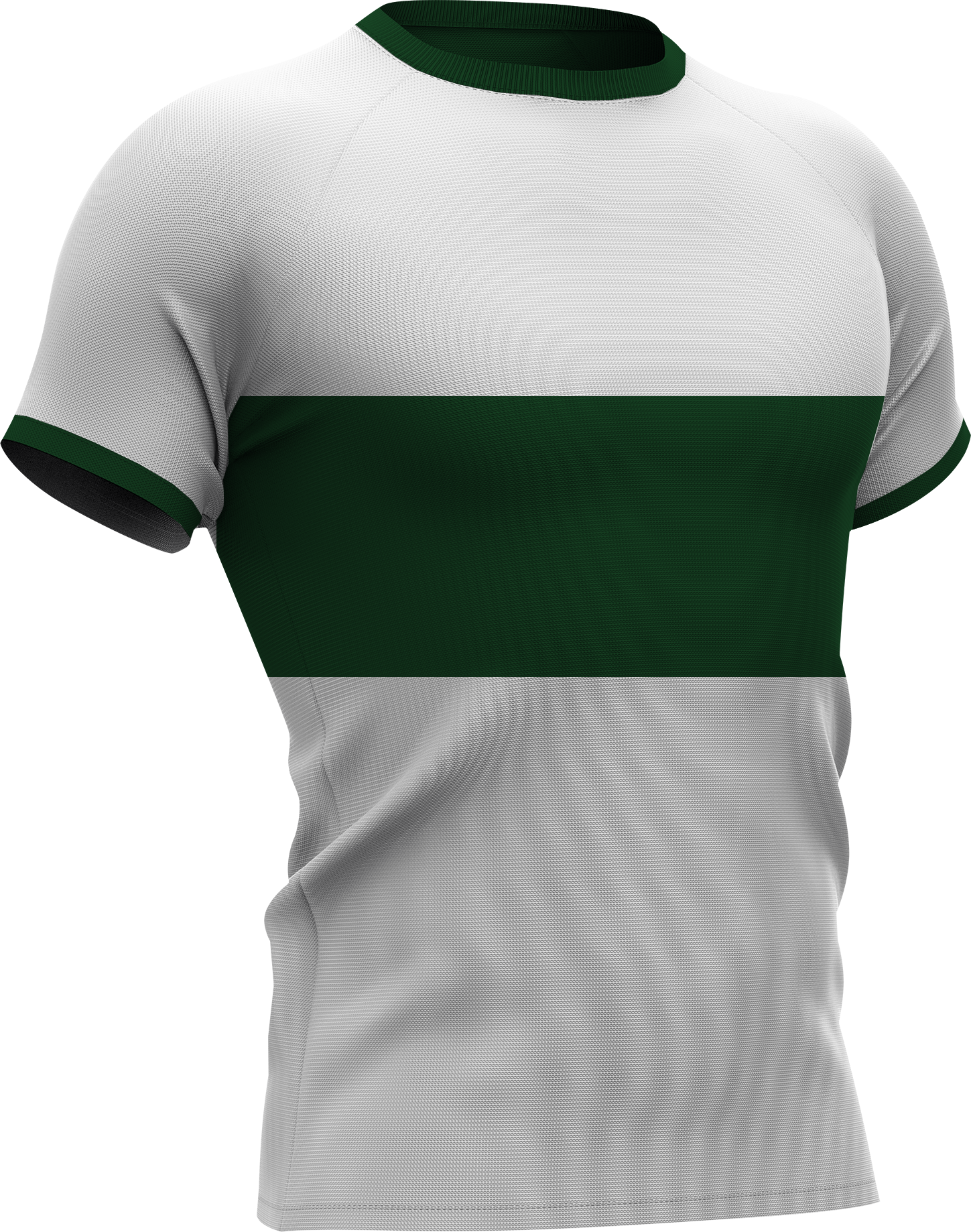 Sportshirt met groene en witte strepen