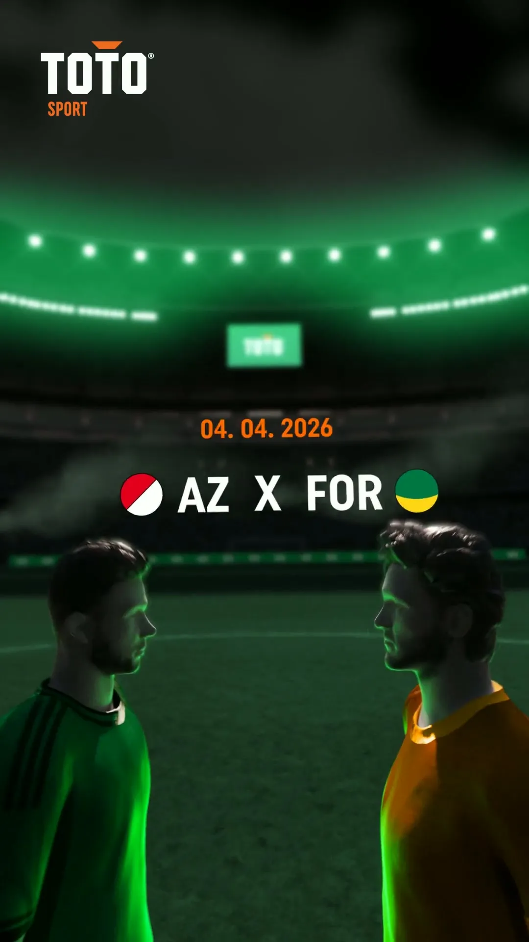 Voetbalwedstrijd AZ tegen FOR op 04-04-2026 in stadion