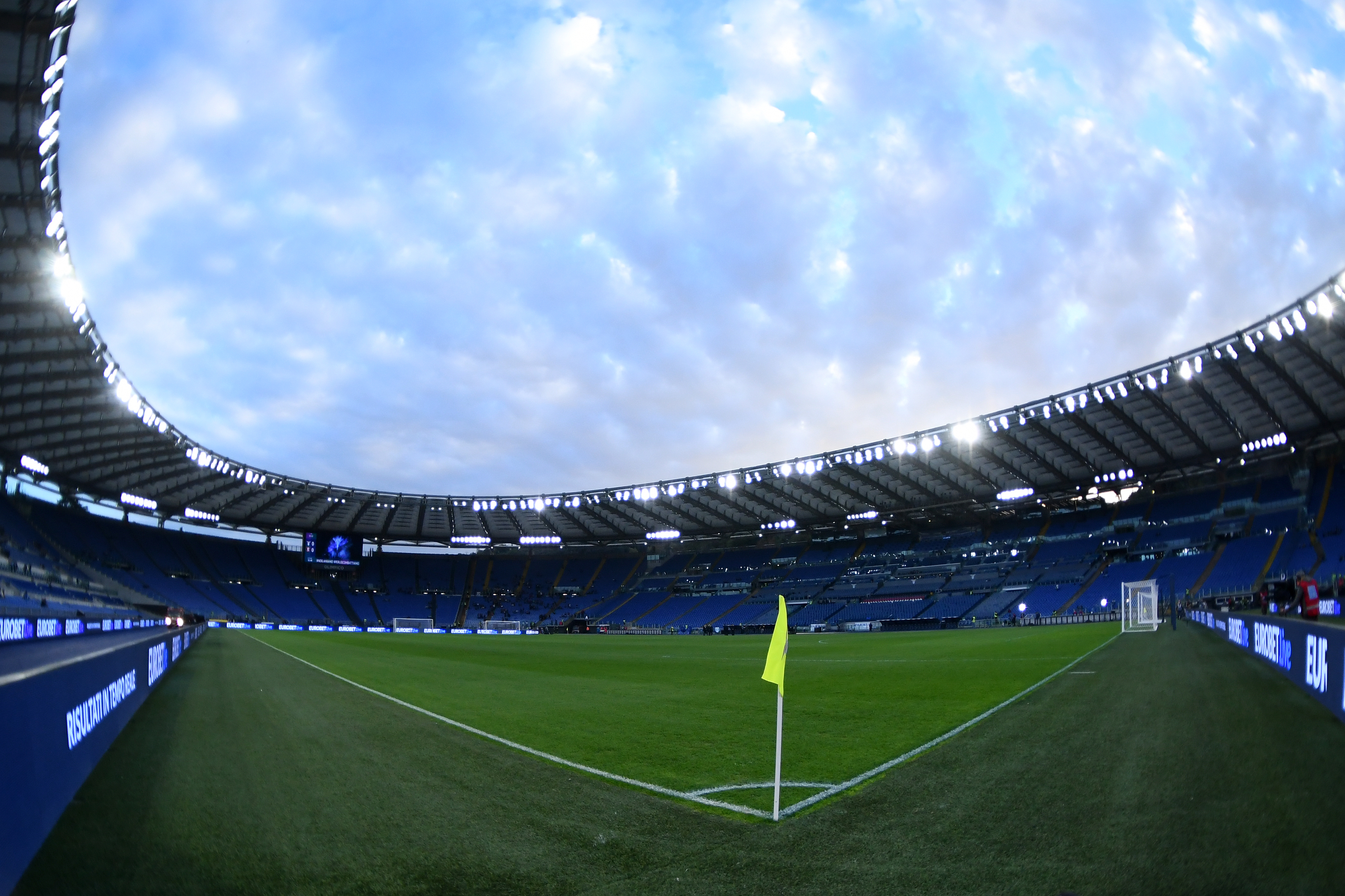 Het Stadio Olimpico, thuishaven van Lazio, AS Roma en de Italiaanse nationale ploeg