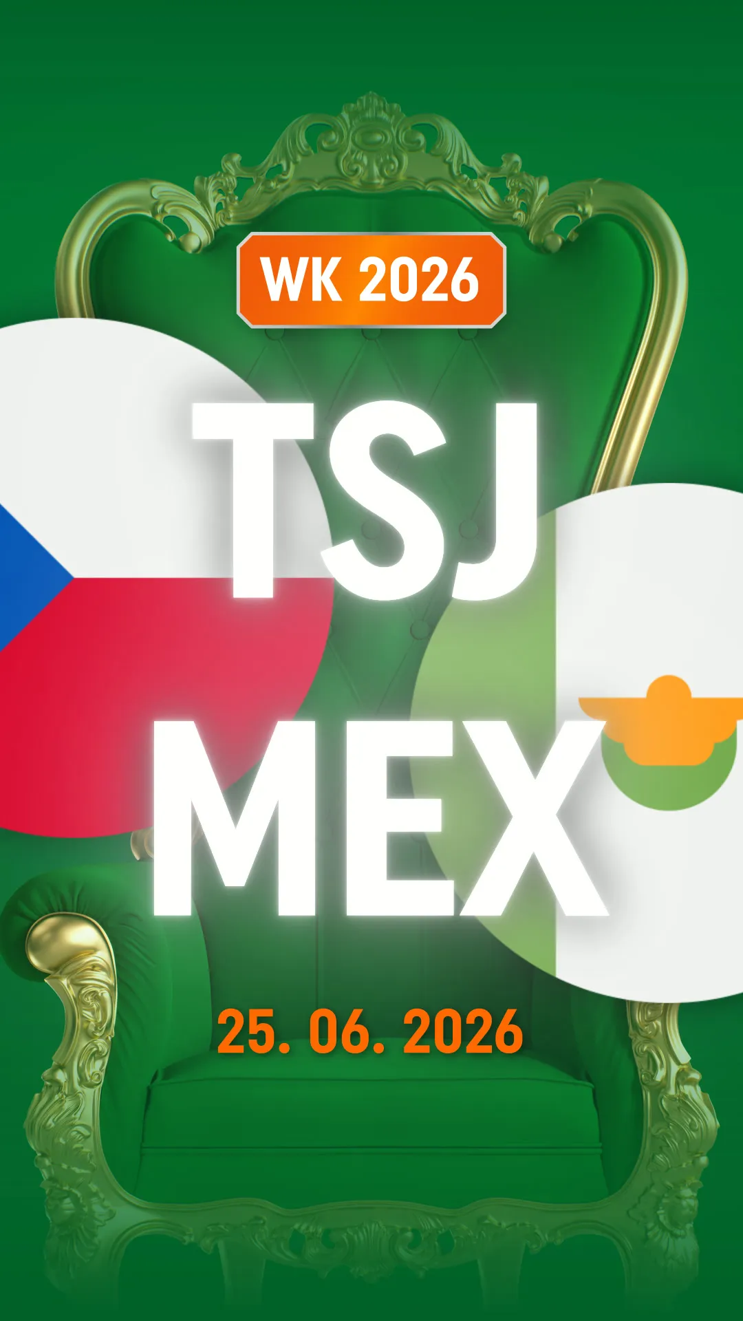 WK 2026 wedstrijd Tsjechië tegen Mexico op 25 juni 2026