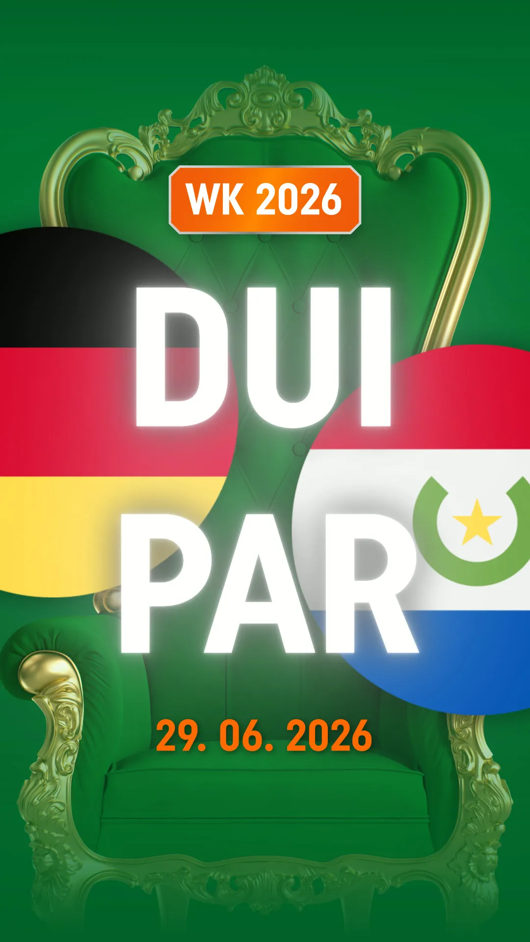 WK 2026 match Duitsland tegen Paraguay op 29 juni 2026